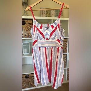 Express Striped Empire Smocked Elastic Summer Dress